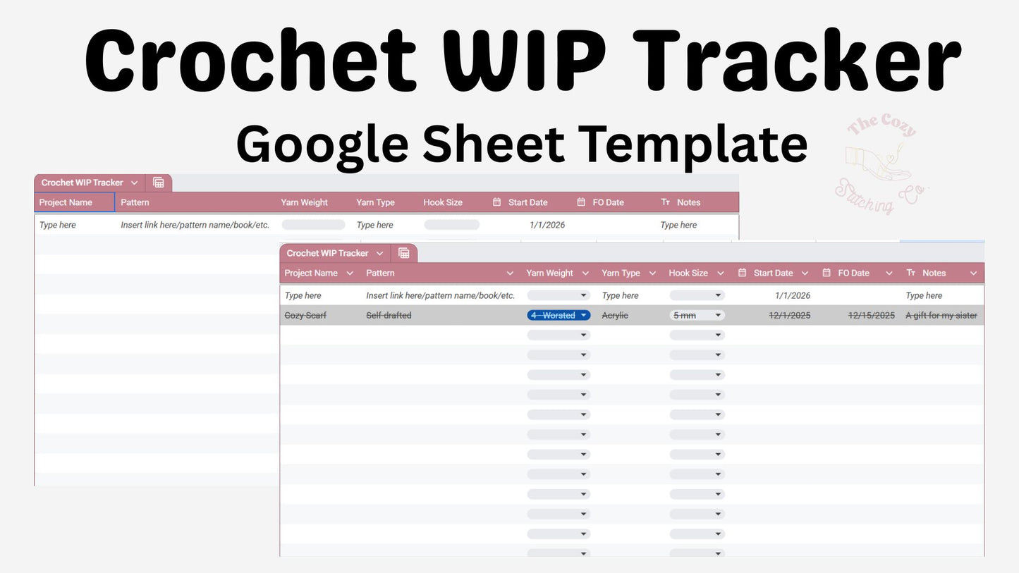 Crochet WIP Tracker